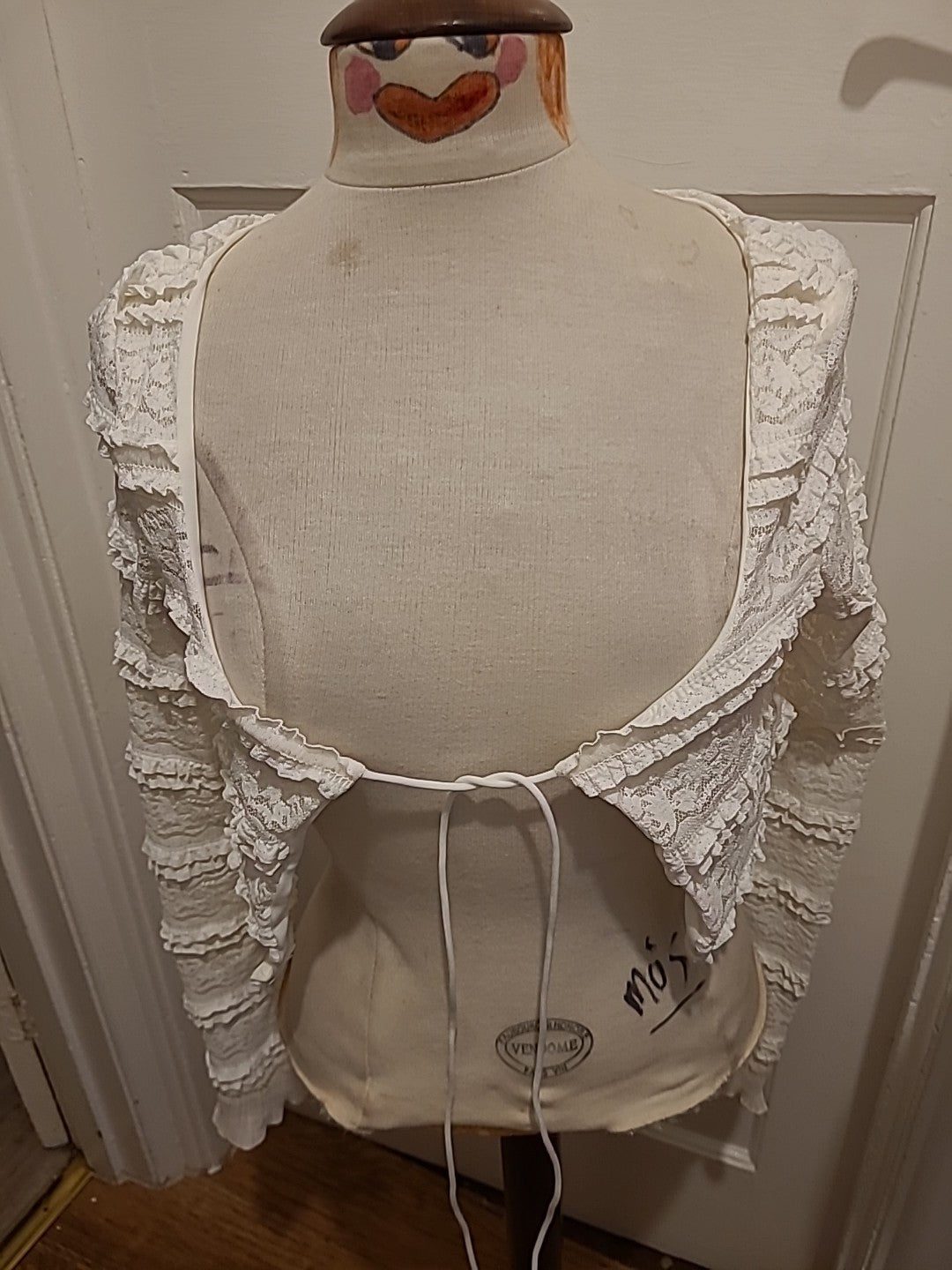 Ladies Shein Size Small Cream Floral Long Sleeved Cardigan