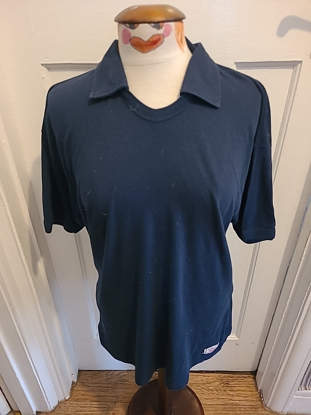 Mens Brutus Size Large Navy Short Sleeved Polo Shirt