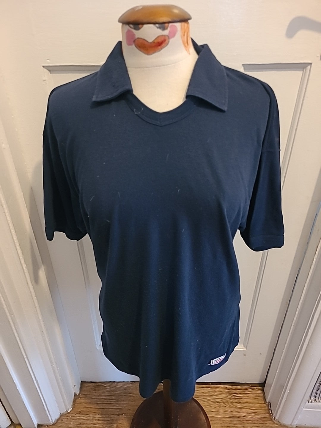 Mens Brutus Size Large Navy Short Sleeved Polo Shirt