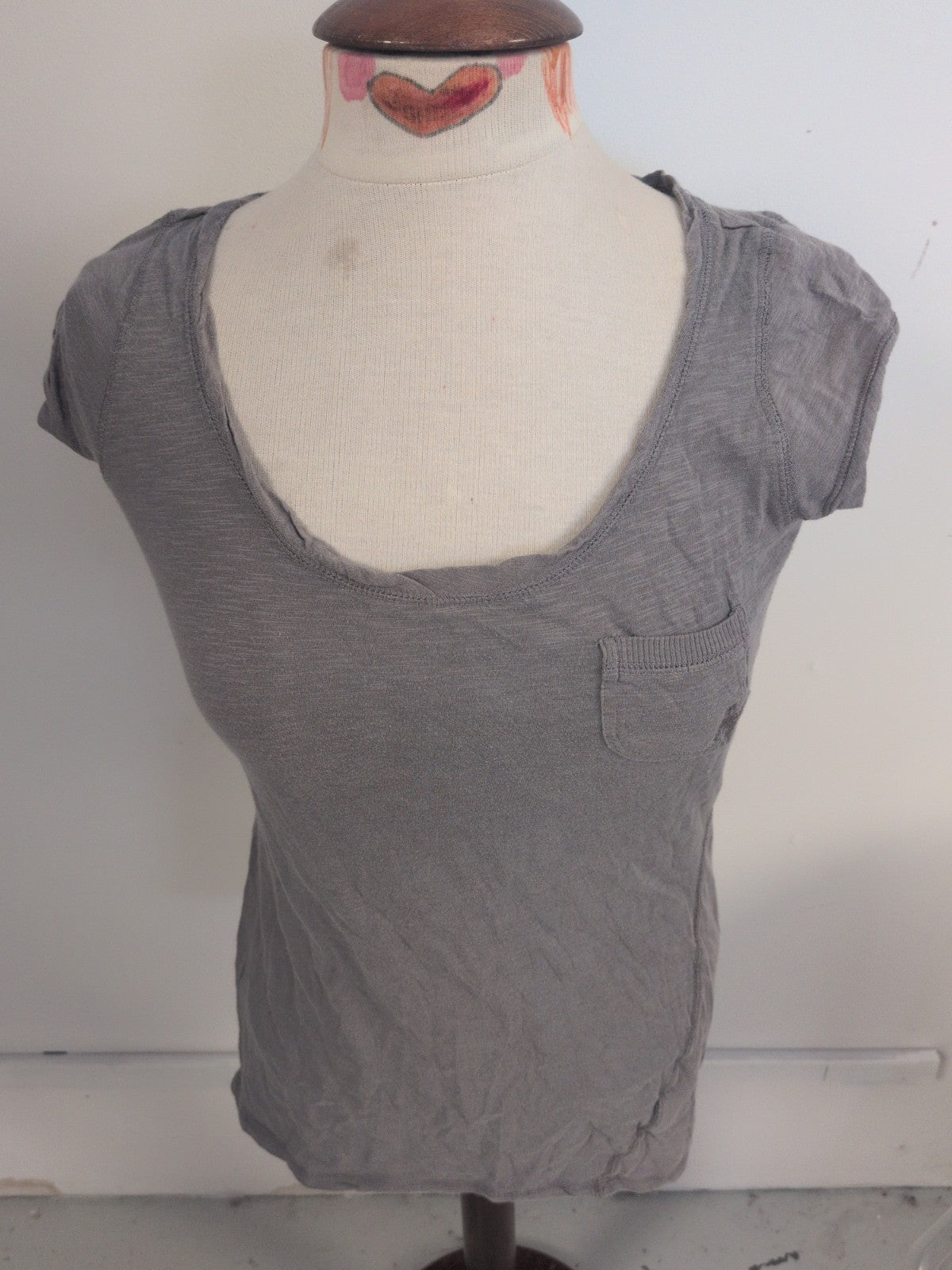 River Island 10 Grey Short Sleeve T-shirt