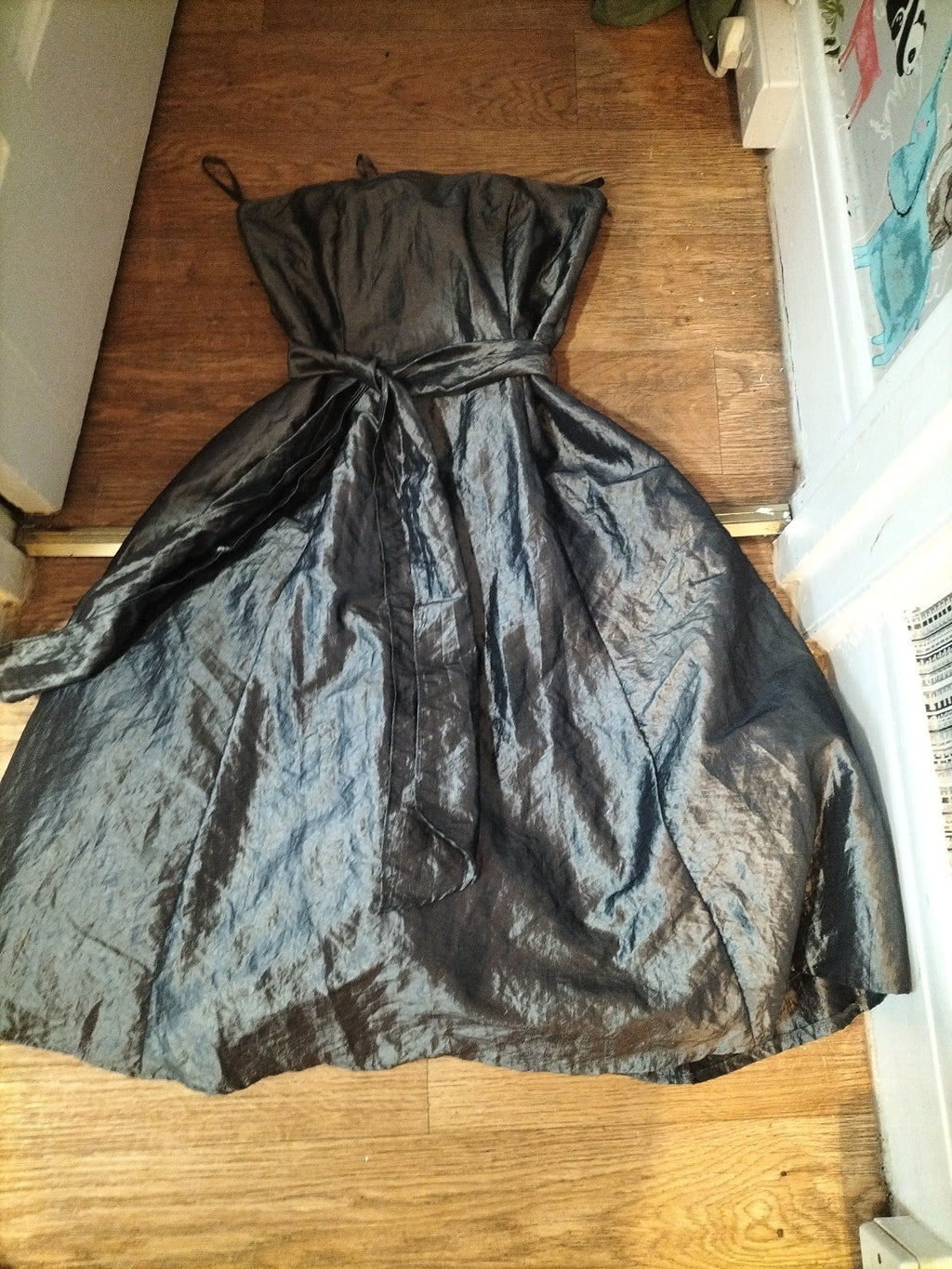 Ladies Geroge size 12 dark grey sleeveless dress