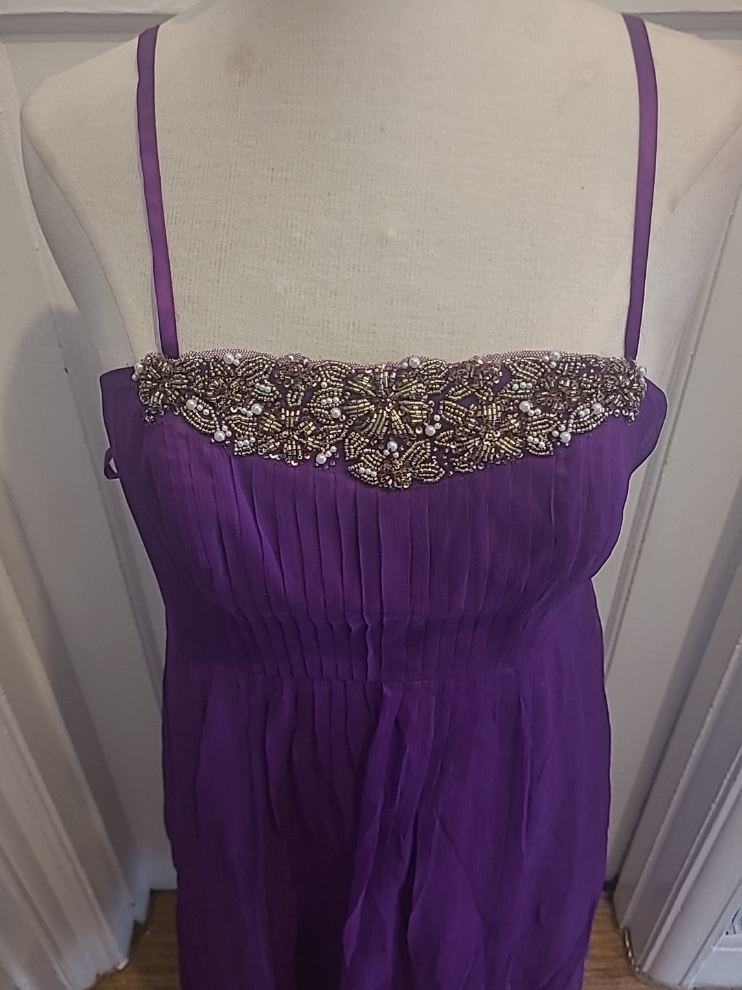 Ladies Monsoon Size 12 Purple Lined Sleeveless Dress