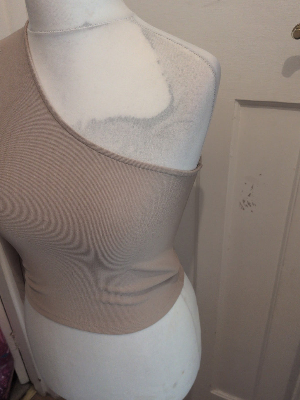 Ladies Stradivarius Size Large Beige Off The Shoulder Top