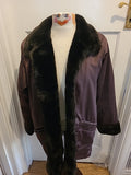 Ladies Dannimac Size Small Chocolate Brown Faux Fur Coat