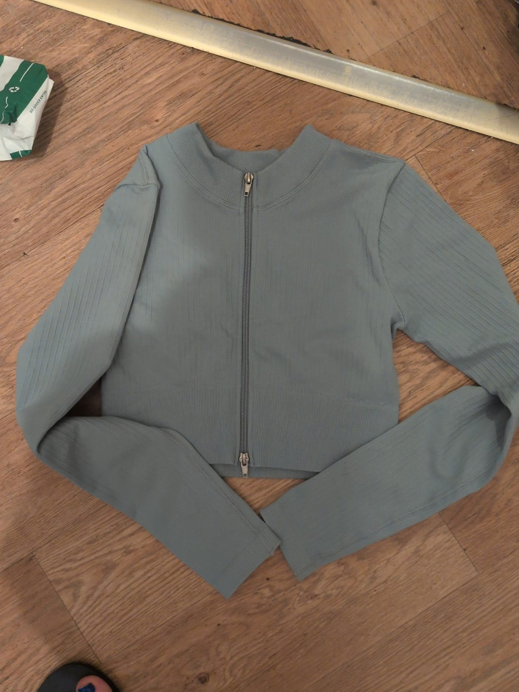 Medium Pale Green Full Zip Jacket
