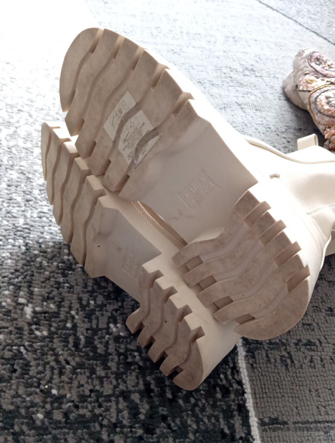 Ladies Cream Boots Size 6 Primark Free Delivery