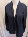 Large Navy Long Sleeve Blouse Open