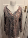 Next 16 Brown/Beige V Neck Jumper Pullover
