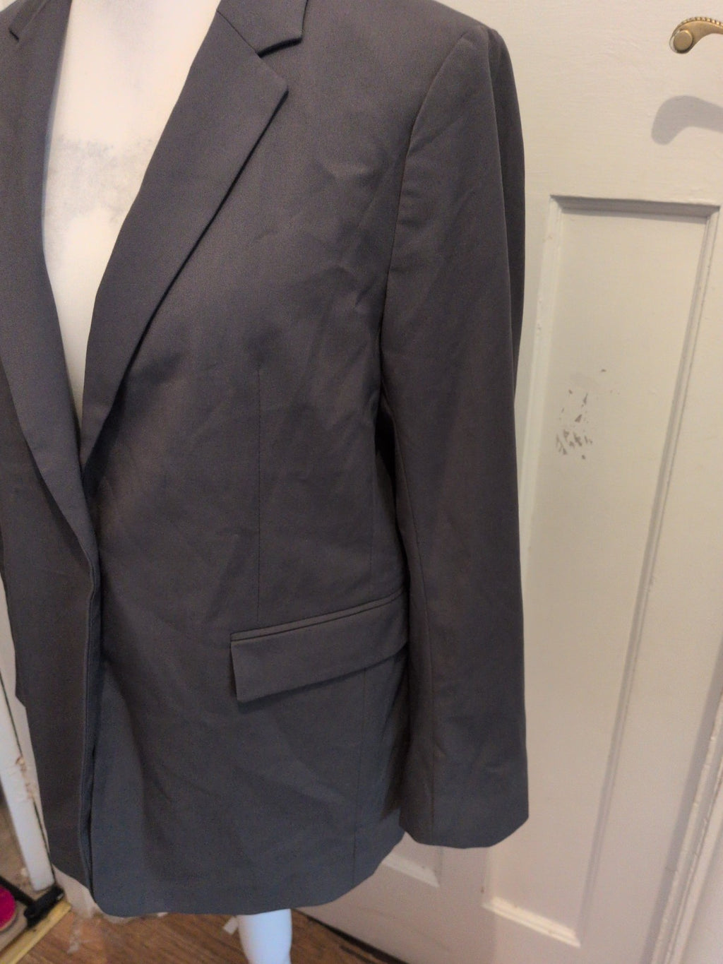 H&M Medium Dark Grey Padded Lined Blazer