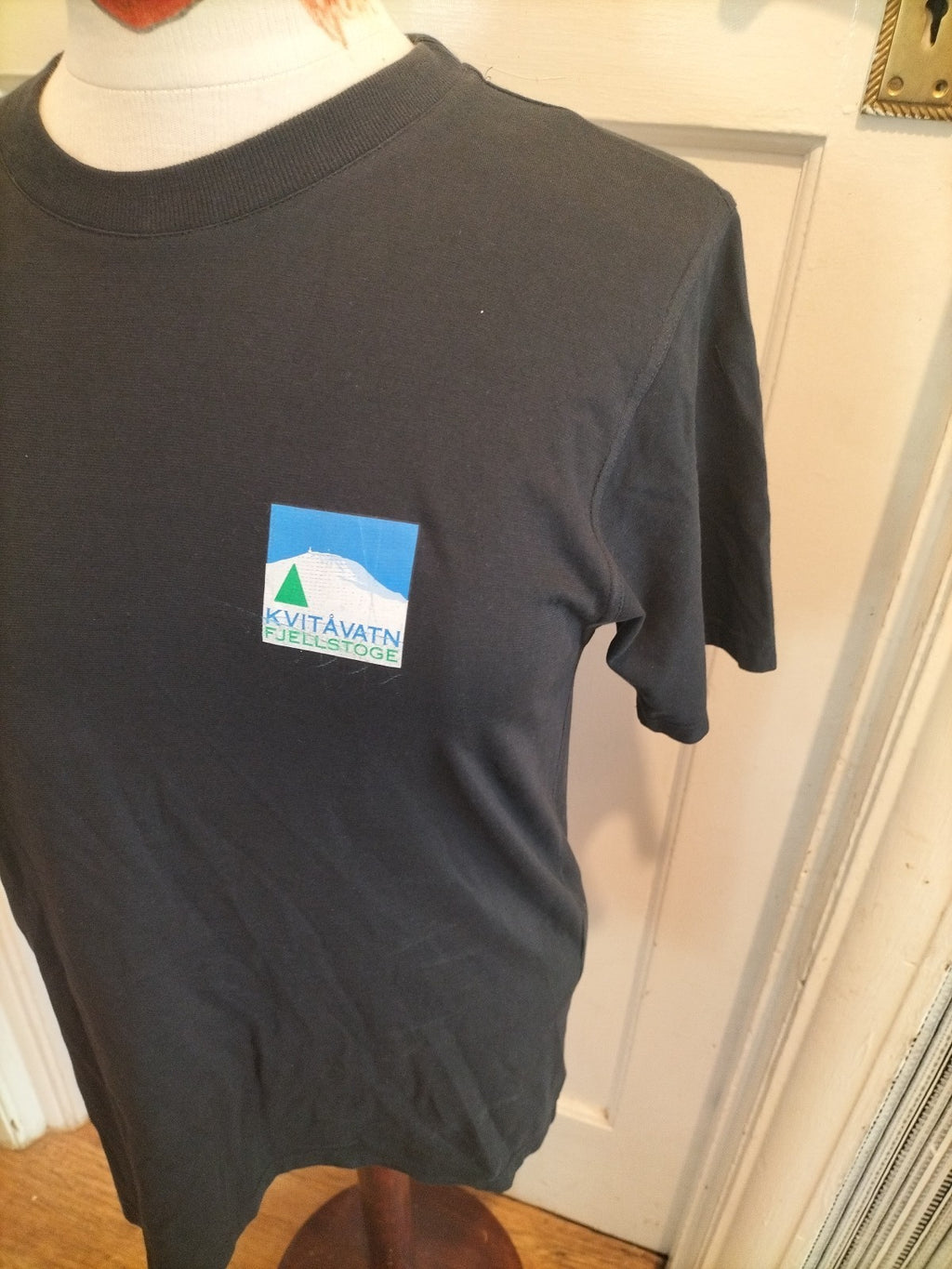 Ladies Green Cotton Size XS black Short Sleeved Tshirt