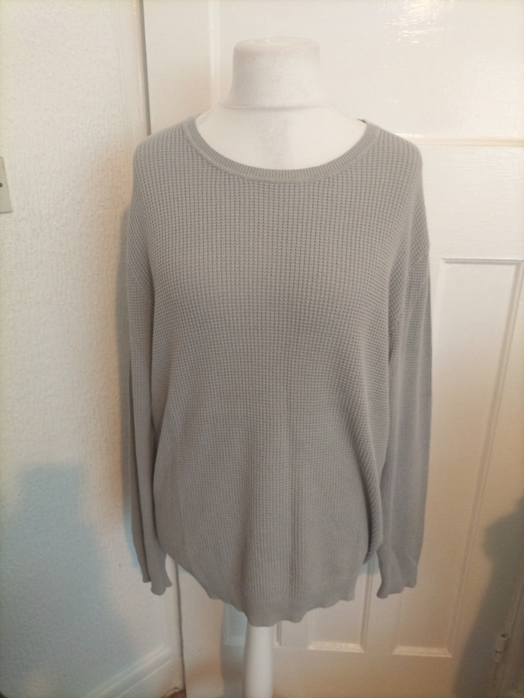 Mens Debenhams 1778 Size Large Grey Knit Long Sleeved Jumper
