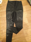 Ladies ASOS Size 10 Black Pleather Trousers