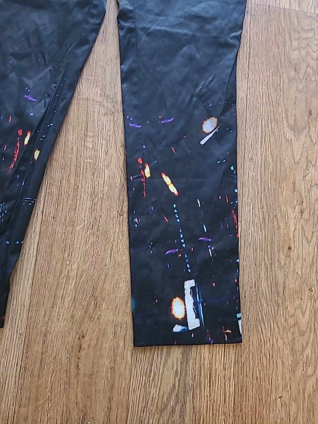 Ladies H+M Size 8-10 Black Detailed Trousers