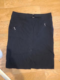 Ladies Marks And Spencer Size 16 Black Skirt With Silver Length 24 Inches