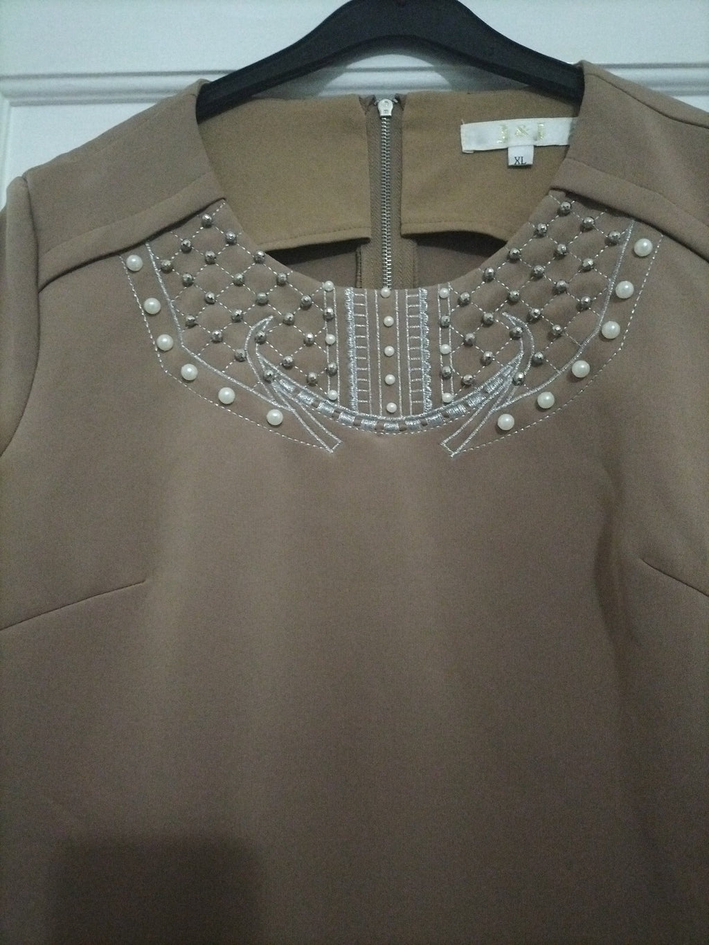 Ladies J&J Size XL brown Short Sleeved Dress