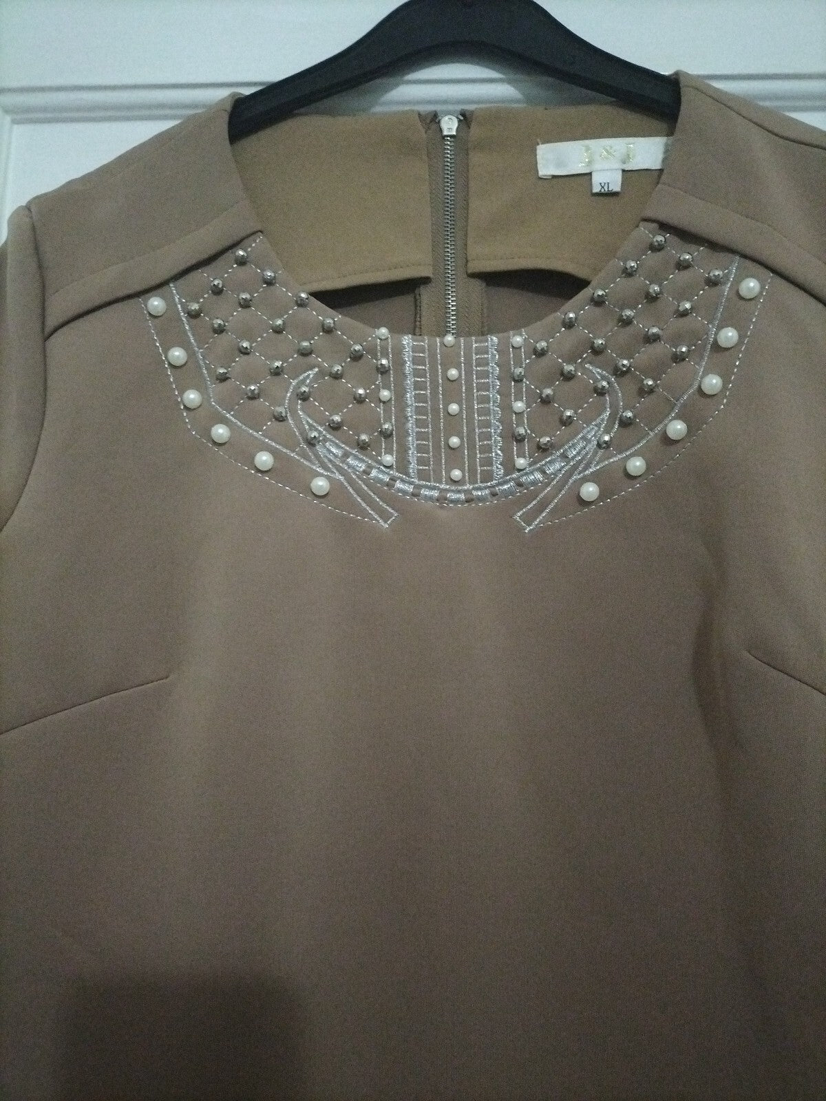 Ladies J&J Size XL brown Short Sleeved Dress