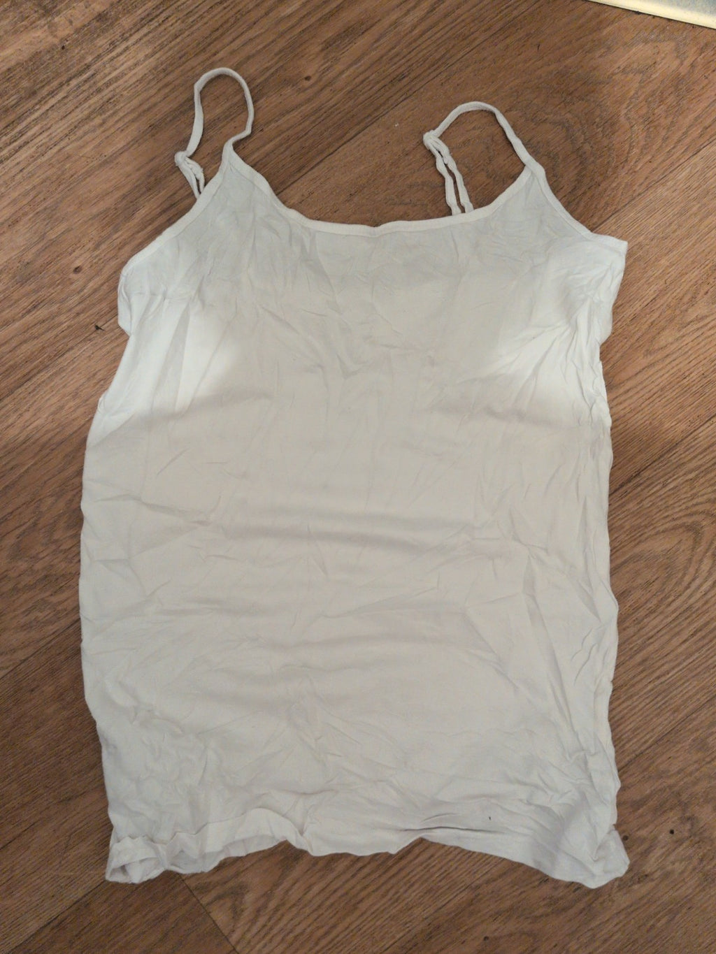 Primark Small White Sleeveless T-shirt Stretch Cami