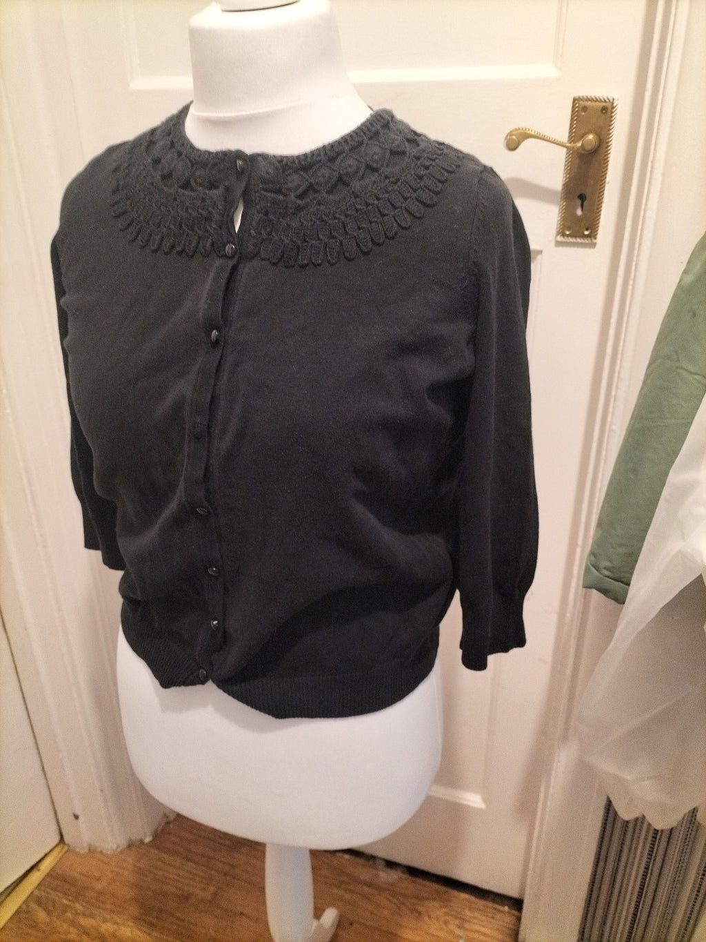 Ladies Sweatyworks Size Medium Black Cardigan