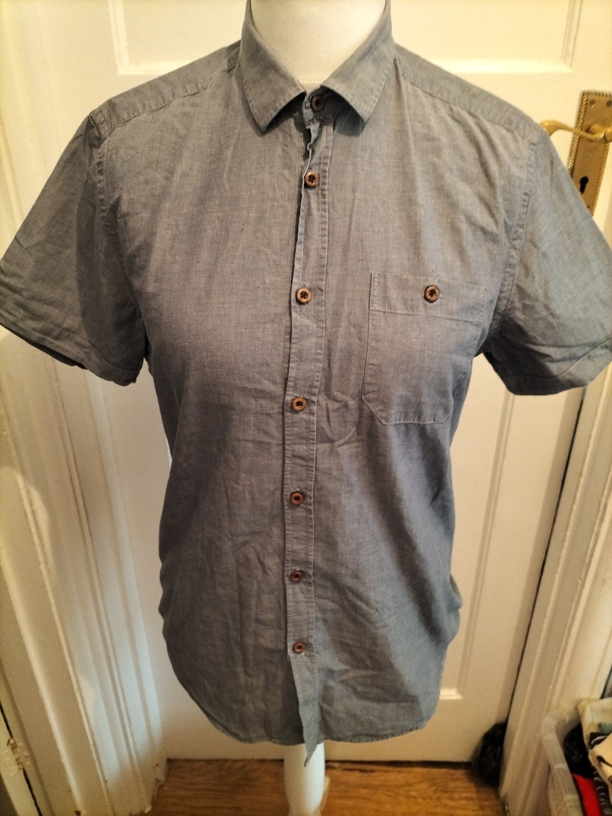 Burton Medium Grey Fitted Short Sleeve Shirt