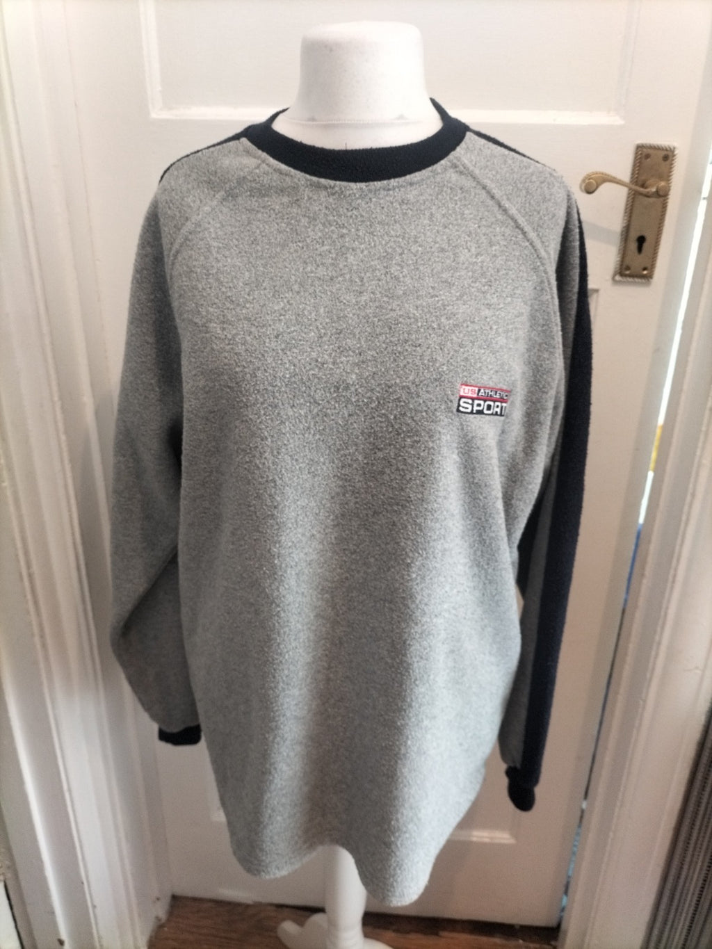 Us Athletic Medium Grey And Navy Pullover Jumper