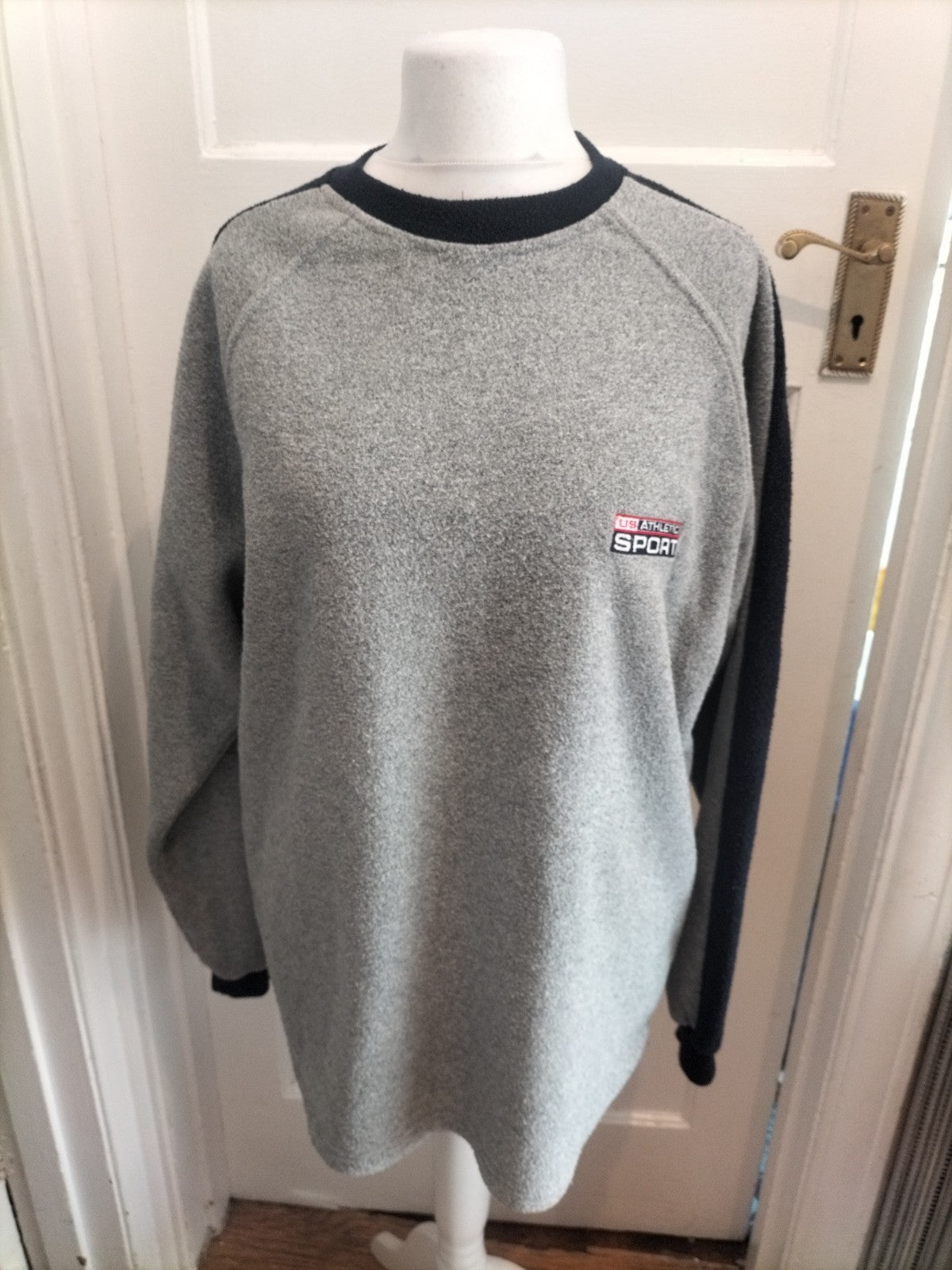 Us Athletic Medium Grey And Navy Pullover Jumper