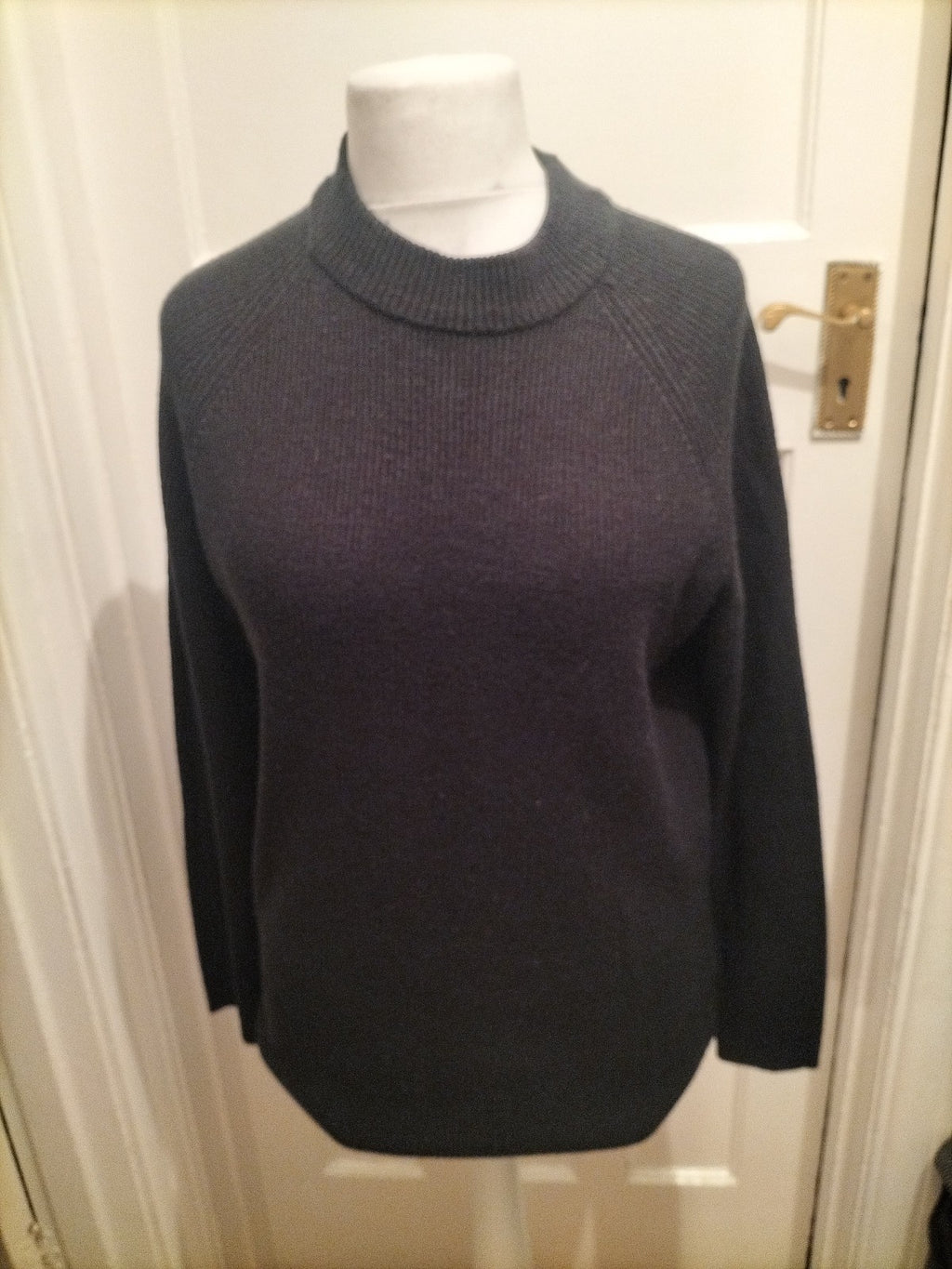 Mens Burton Size M Deep Green Cowl Neck Jumper