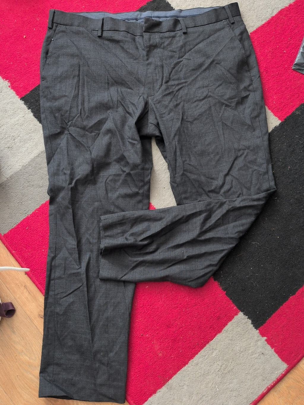 Marks And Spencer 42 Short Charcoal Trousers Smart
