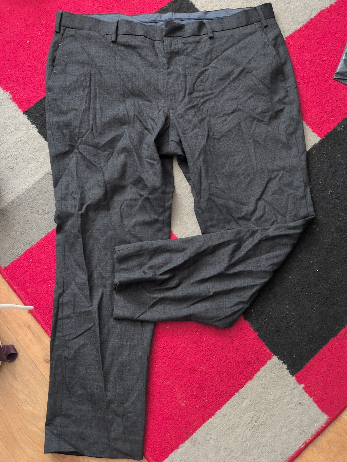 Marks And Spencer 42 Short Charcoal Trousers Smart