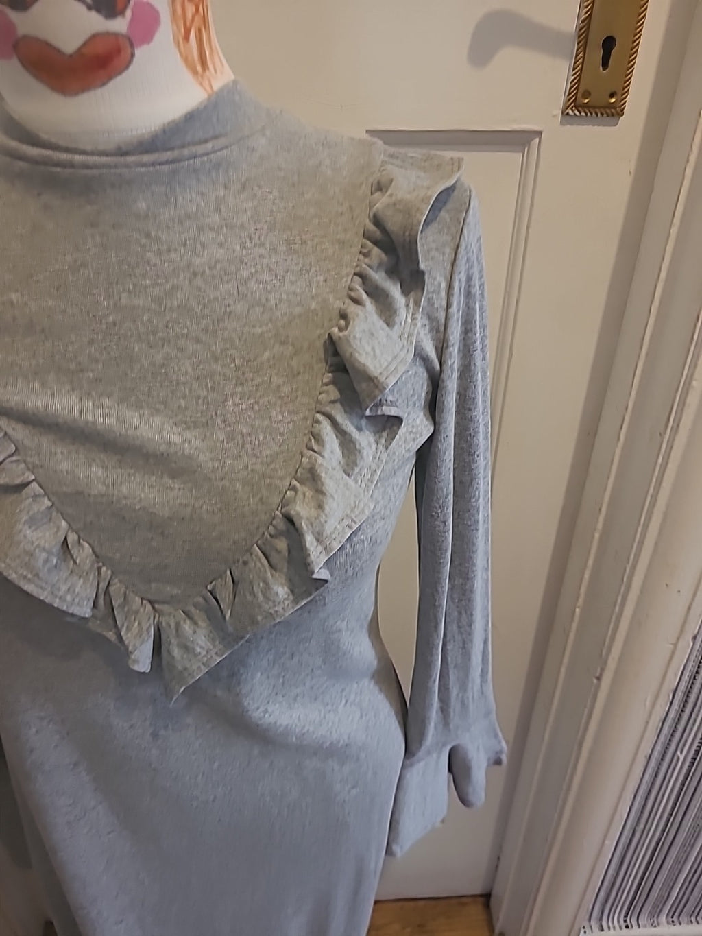 Ladies Shein Size Large Grey Long Sleeved Long Length Dress
