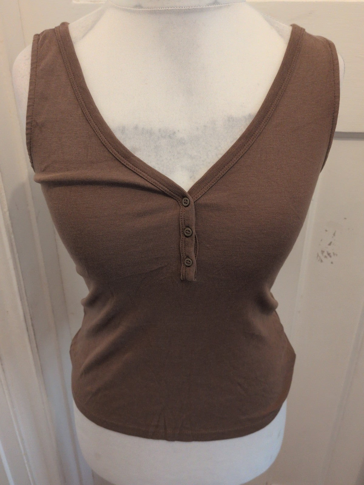 Tu Woman 10 Brown Sleeveless Cami