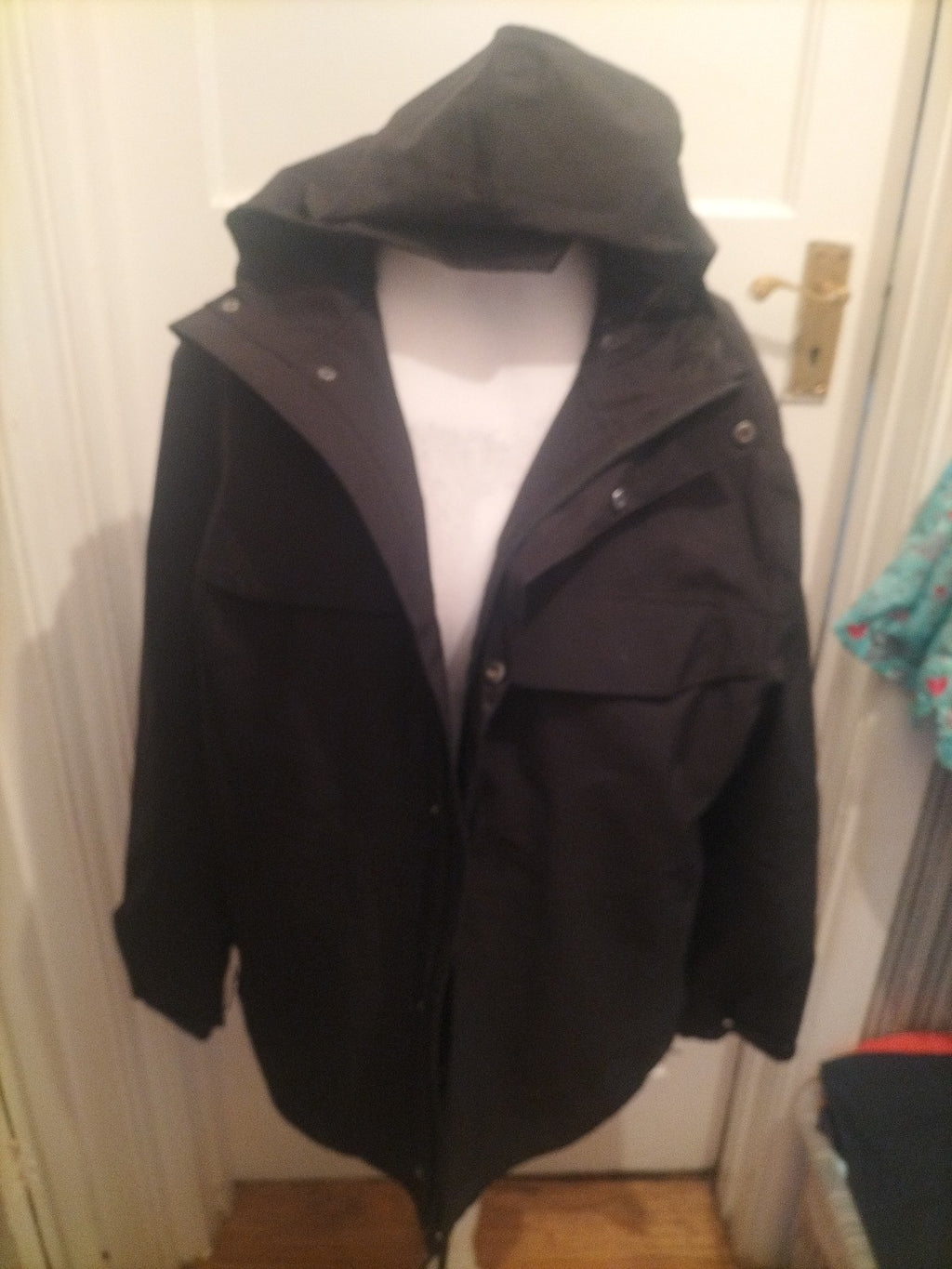 Primark XL Black Mesh Lined Waterproof Coat