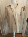 Mens Casual Sportif Size 16-16.5 Cream Short Sleeved Shirt
