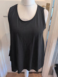 Ladies Emery Rose Size XL Black Sleeveless Waterfall Blouse