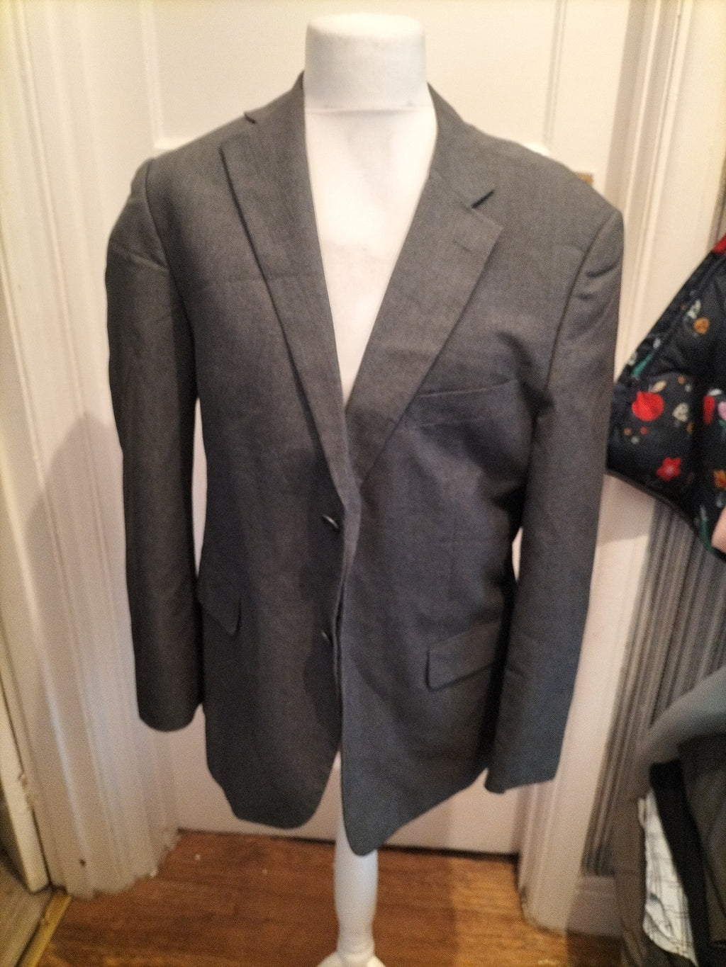 Mens Marks And Spencer Size 42 Short Light Grey Padded Lined Blazer