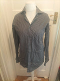 Mens Racing Green Size 15.5" Navy/Grey Two Fold 100s Cotton Shirt