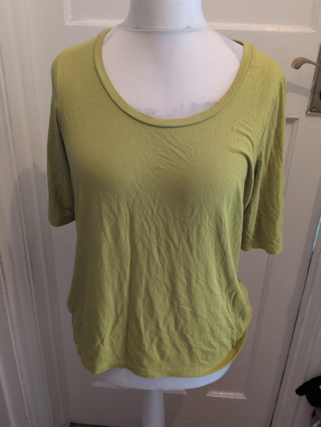 Marks And Spencer 18 Lime Short Sleeve Blouse