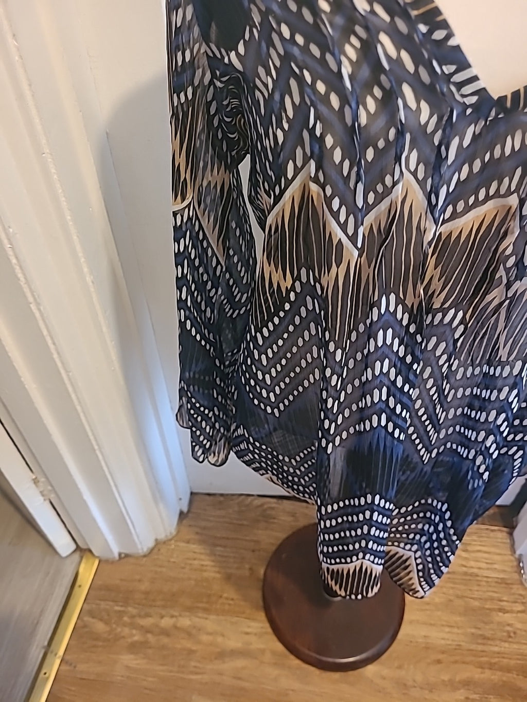 Ladies Pia Rossini Size Medium Multi See Through Long Sleeved Blouse