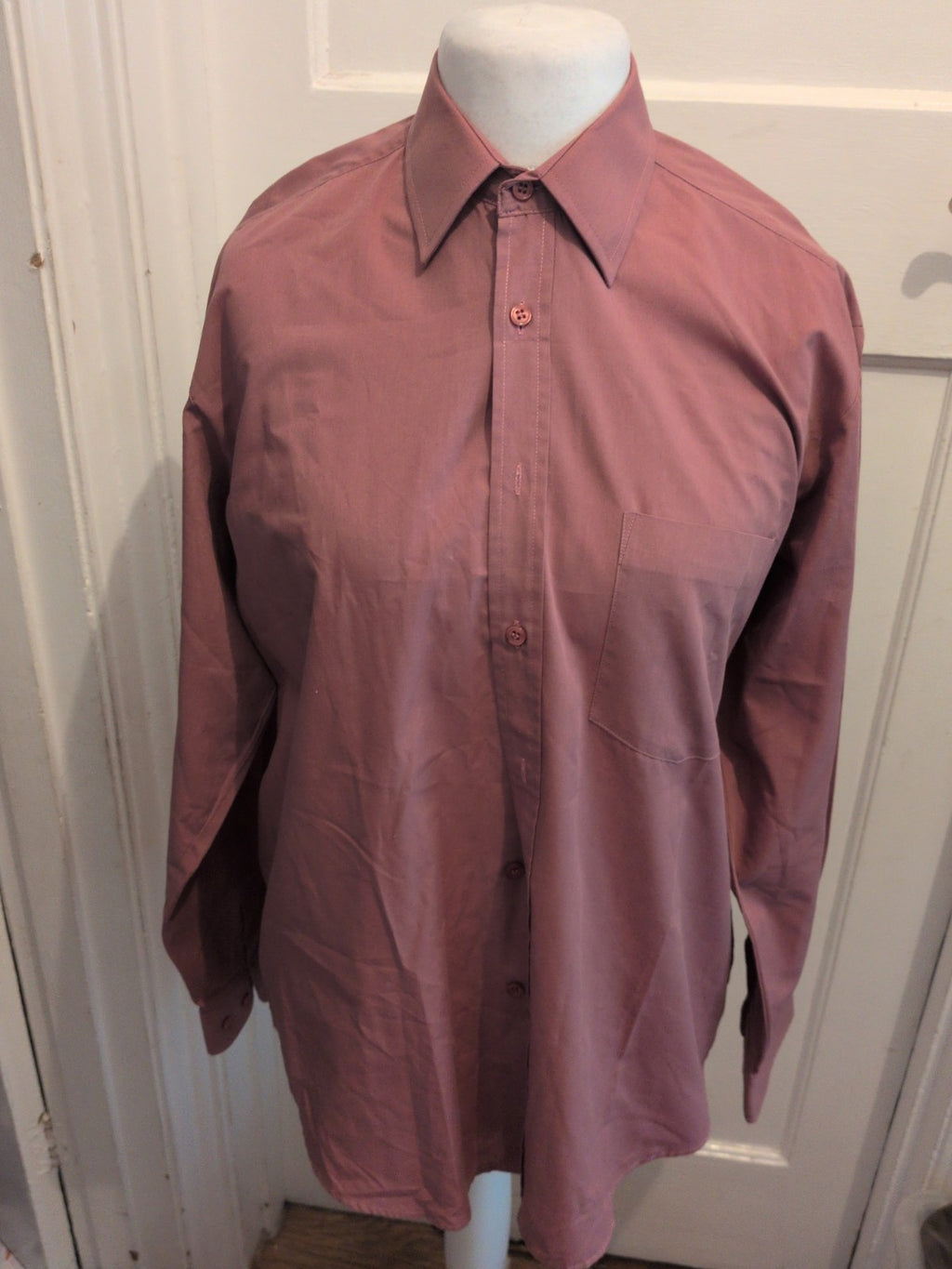 MC 15.5 Salmon Pink Long Sleeve Smart Dress Shirt