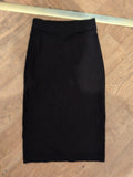 Divided Small Black Pencil Skirt Stretch