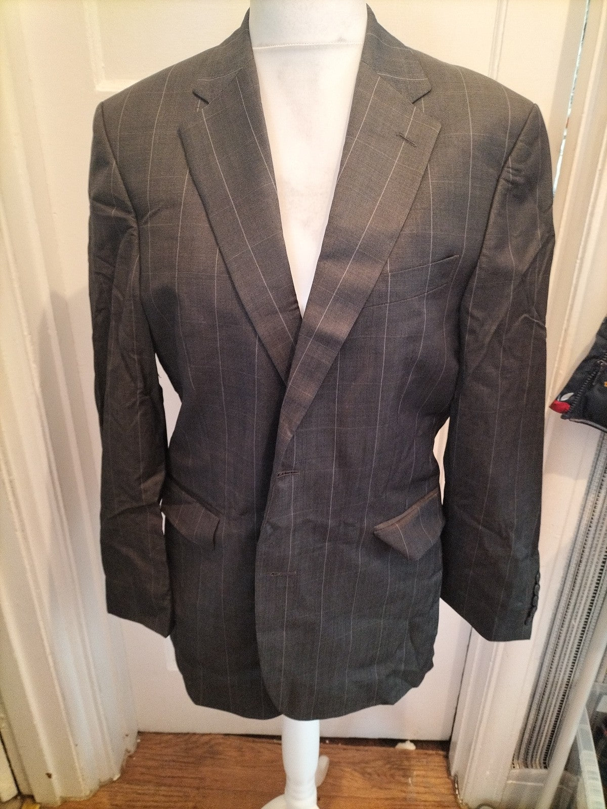 Mens Gibson Size 40in Dark Grey Long Sleeve Padded Blazer
