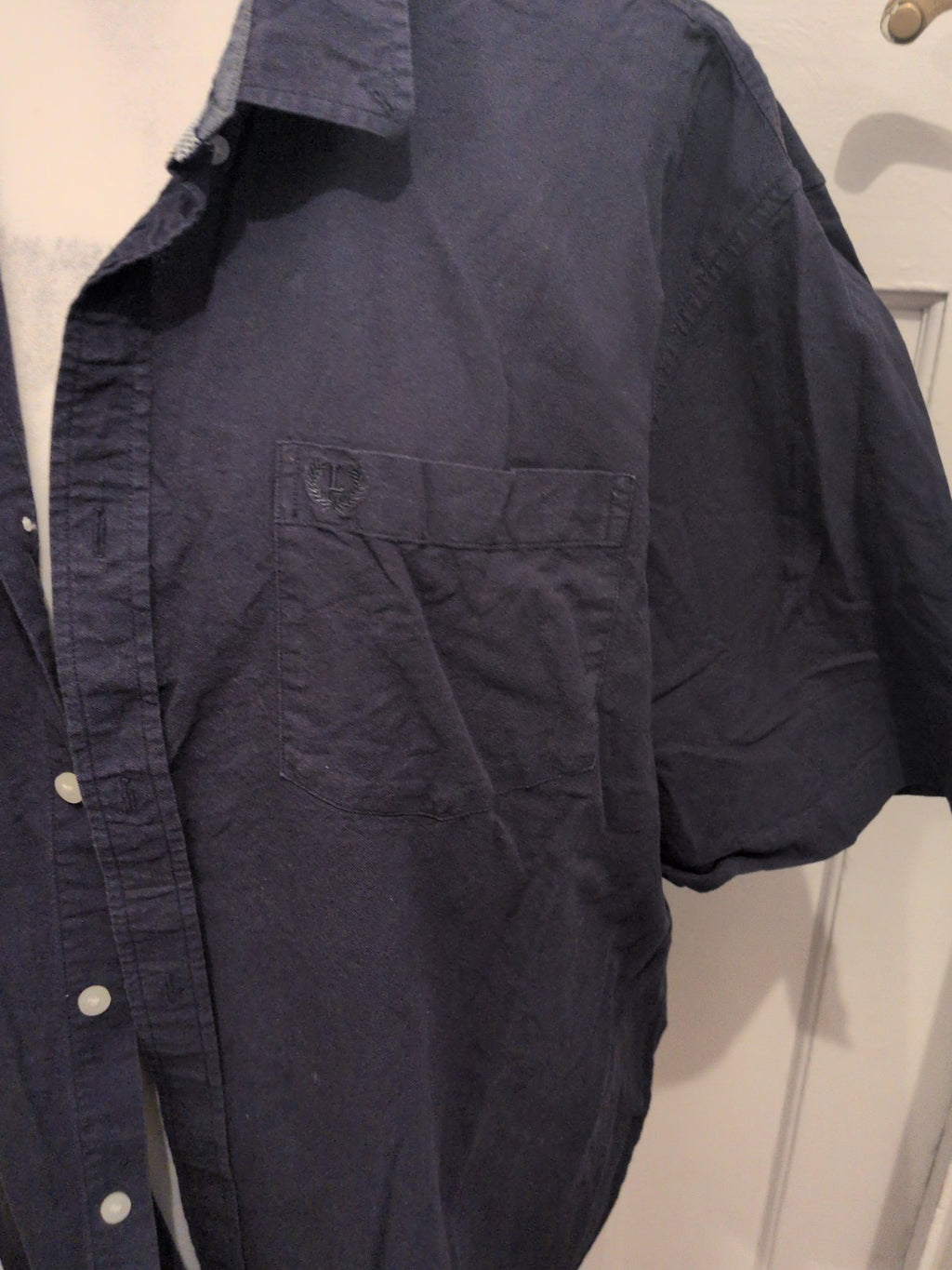 Lincoln 3XL Navy Short Sleeve Casual Shirt