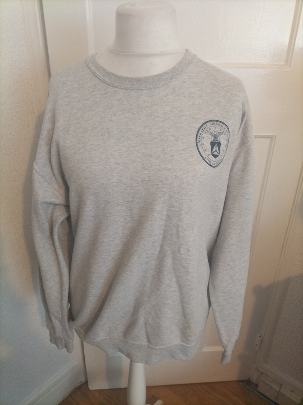 Mens Jerzees Size Large Grey United States Air Force Sweatshirt