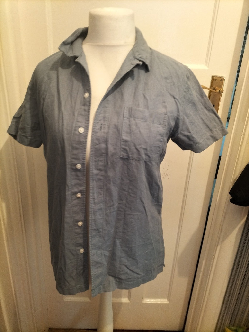 Mens Redherring Size Small Blue Short Sleeved Shirt