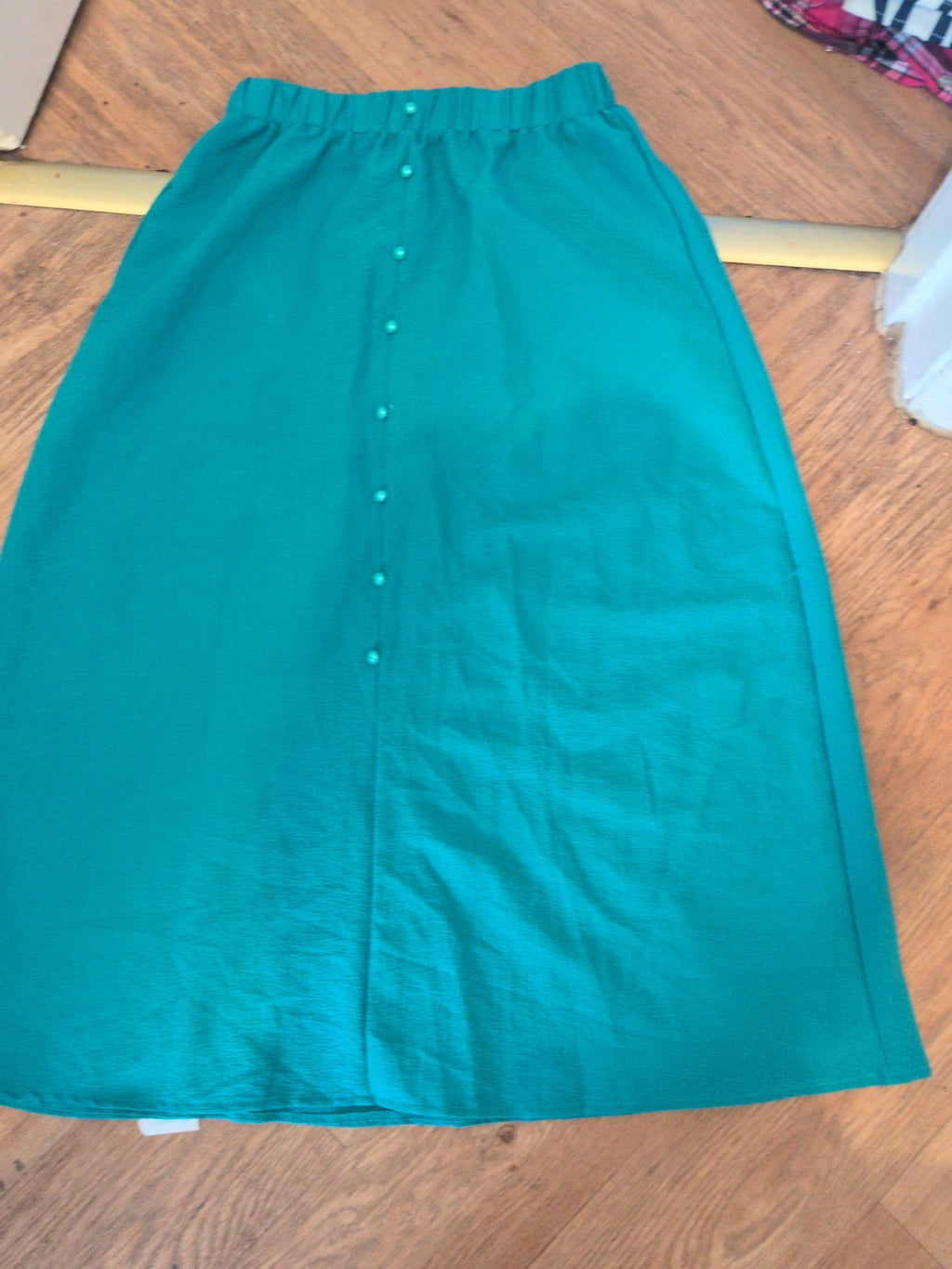 Shein Small Turquoise Elasticated Midi-Long Skirt