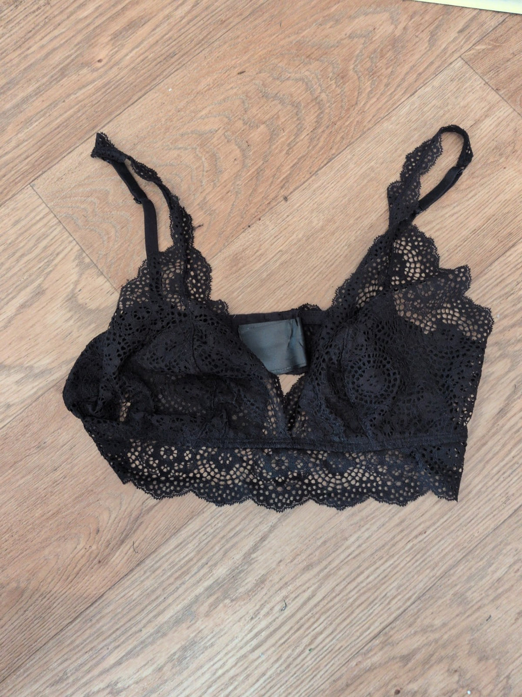 H&M Small Black Bralette No Pad No Wire