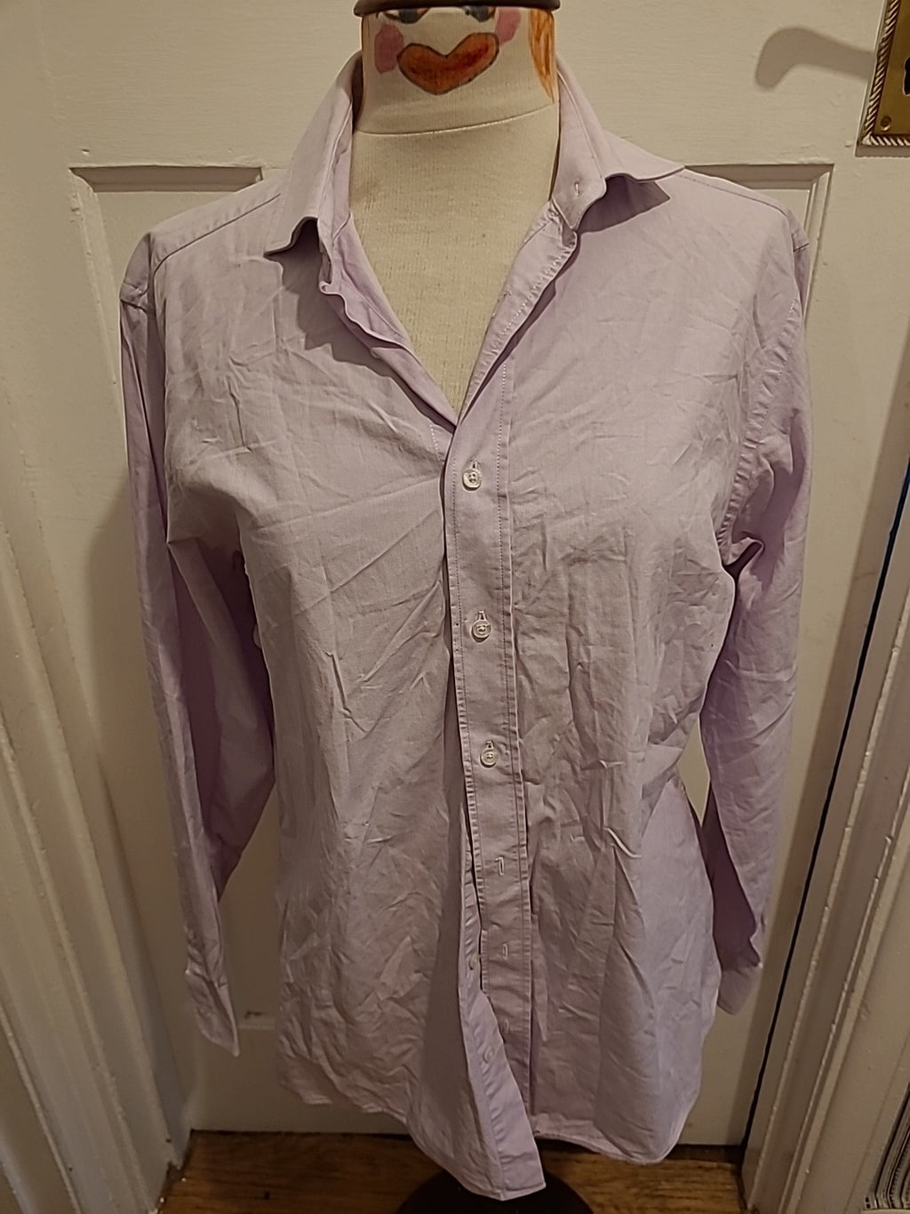 Mens Rochas(Paris) Size 16" Collar Pale Lilac Formal Shirt