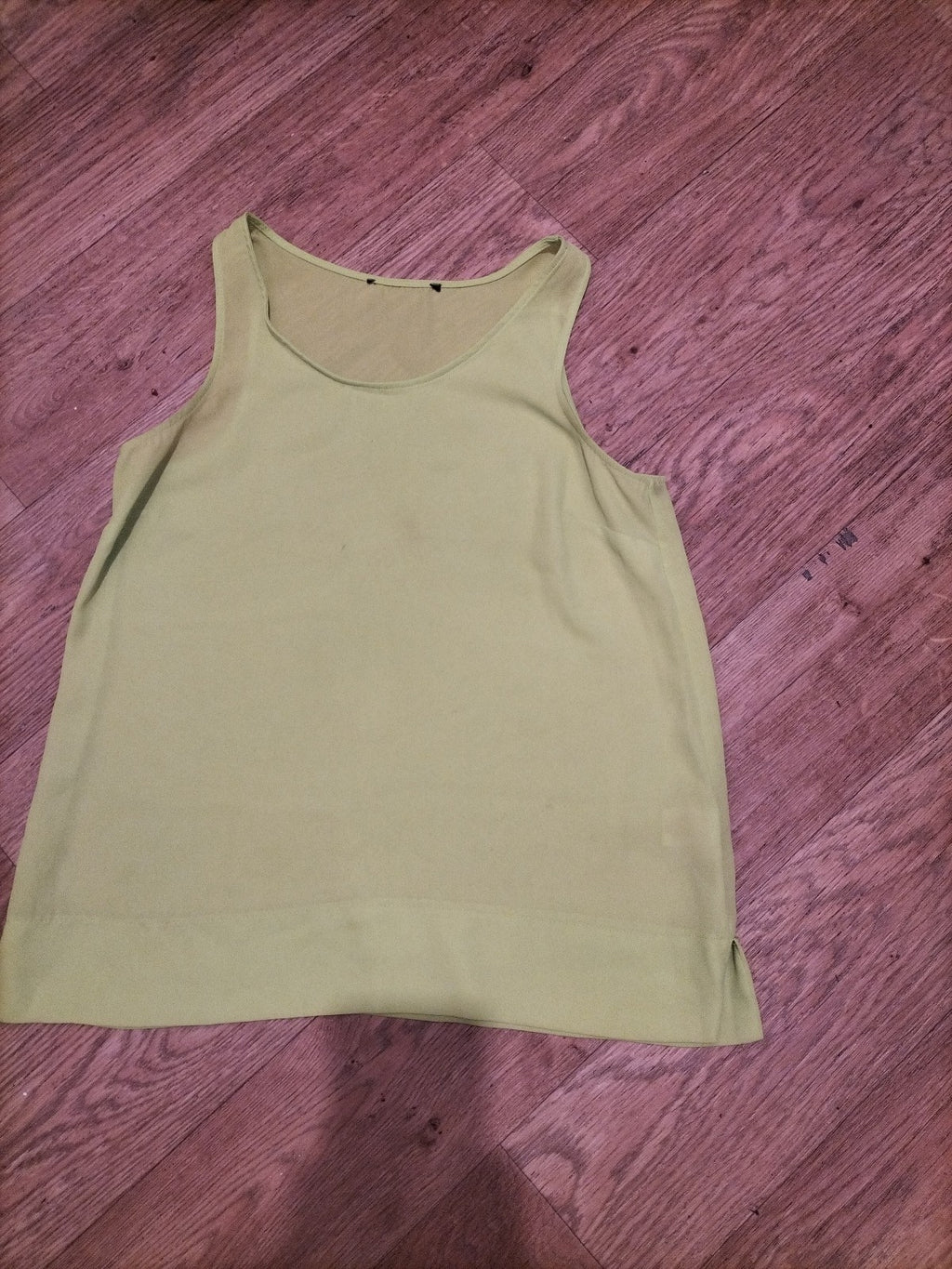 Ladies Primark 8 Lime Green Sleeveless Blouse