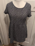 Divided 14 Navy And White Short Sleeve Blouse Floral