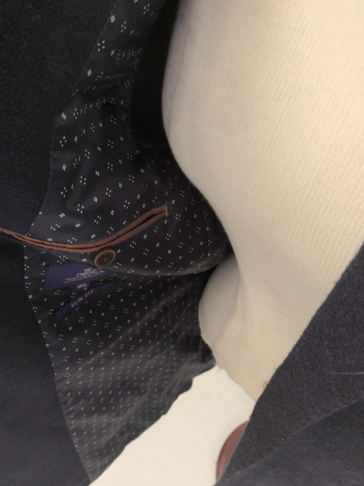 Next 42 Long Navy Lined Suit Jacket