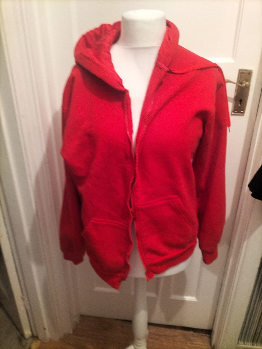 Mens Y.F.L Size 3XL Red Full Zip Hoodie Heavy Bobbling